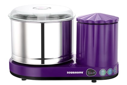 2 Lit VARNA Table top Wet Grinder with Attachment - Violet