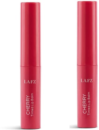 LAFZ Cherry Tinted Lip Balm With SPF 15 | With Cocoa Butter & Vitamin E | Repairs & Moisturizes Chapped Lips, 9g (Pack of 2)