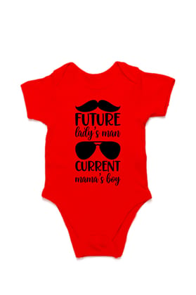 Mama's Boy Romper – Future Lady’s Man!-Red / 6-12Months