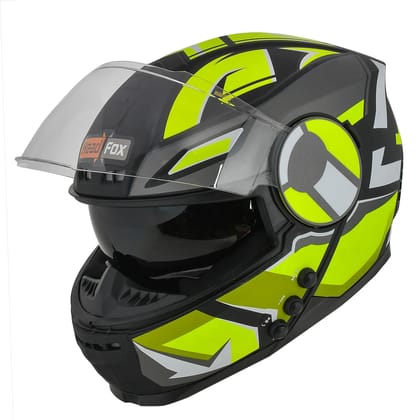 H4 Air Speed Yellow Smart Bluetooth Full-face Double Visor Helmet Yellow L-60