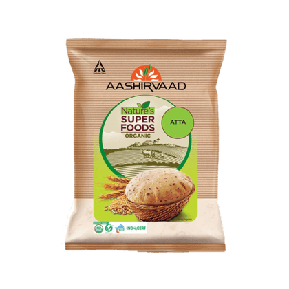 Aashirvaad NSF Organic Whole Wheat Atta 1 kg Pouch