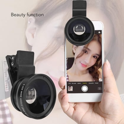 Camera Lens External Phone Lens Phone Camera Lens 0.45X Universal Ultra Wide Angle 12.5X Beauty Function External Lens Camera Accessories for Take Pictures, most Android Smartphone