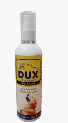 Dux Fresh Coat Dry Spray Enriched with Neem Aloevera for Dog and Cat, 225 ml