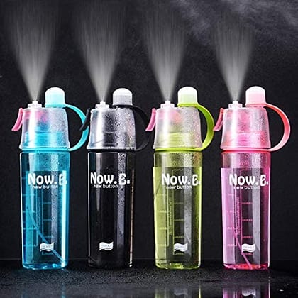 SPRAY WATER BOTTLE, USED AS A WATER SPRINKLER AND DRINKING BOTTLE BOTH 600 ml Flask  (Pack of 1, Multicolor, Plastic)