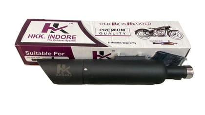 K Indore Reborn without Plate Razor Exhaust for all bikes-Black