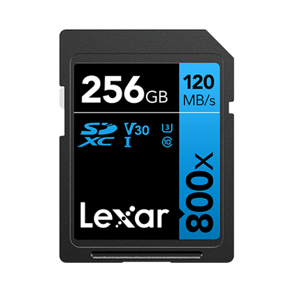 Lexar High Performance 800x 256GB SDXC UHS-I U3 SD Card For Camera LSD08000256G-BNNNG