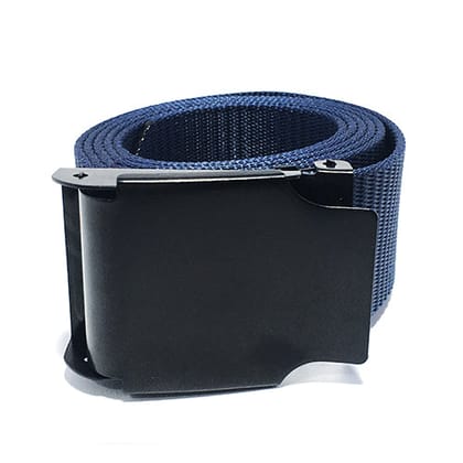 Hemener Unisex Blue Metal Buckle Nylon Canvas Belt-28