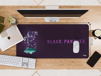 "Black Panther" Gaming Mousepad – Elevate Your Gaming Experience the Marvel Style-Extra Large (42CM X 90CM)