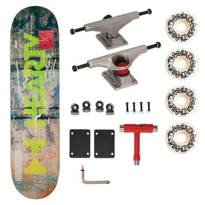 Hearty Pro-Complete Skateboard Pack- Unassembled- 8.0" & 8.25"-Urban Surge Gen-2 (Green)-8.0" x 31.66"