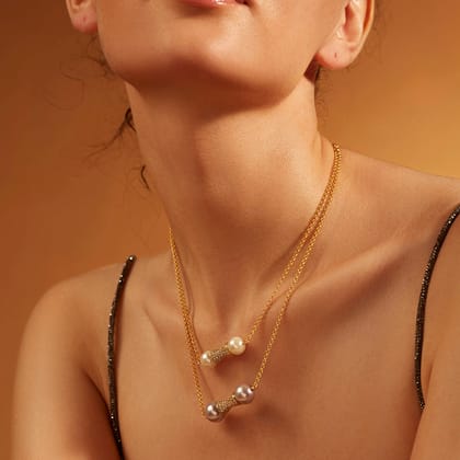 Pearl Handle Multi-Layer Necklace - JBROCNKBLD 69