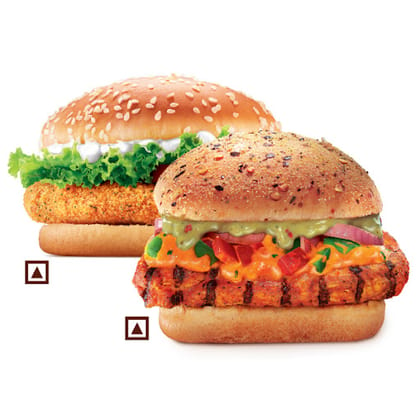 Chicken Tandoori Burger+BK Chicken Burger.