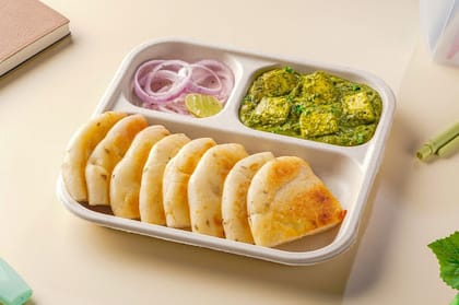 Palak Paneer Bread Kulcha Lunchbox