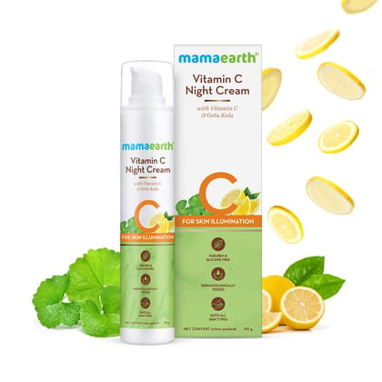 Mamaearth Vitamin C Night Cream For Women With Vitamin C & Gotu Kola For Skin Illumination-50gm