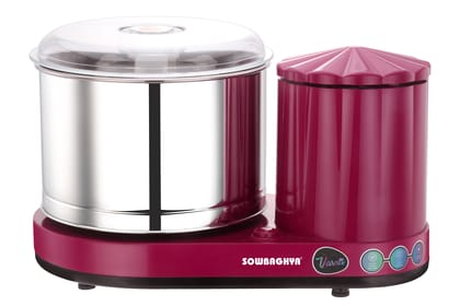 2 Lit VARNA Table top Wet Grinder with Attachment - Pink 