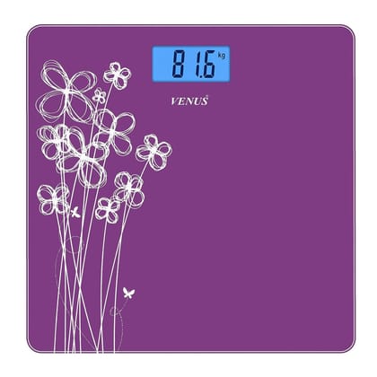 Venus (India) Electronic Digital Personal Bathroom Weighing Scale,Weighing Machine for Body Weight, Battery Included, 2 Year Warranty 6399-Purple