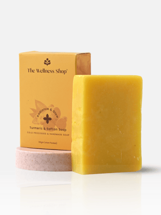 PREMIUM TURMERIC & SAFFRON HANDMADE SOAP ( PARABEN & SULPHATE FREE )-Pack of 1