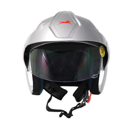 TVS Helmet Half Face Silver L