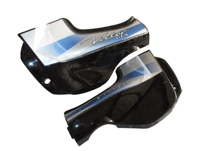 Side Panel / Side Cowl Set Fit For TVS Victor Glx Black (Blue Sticker)