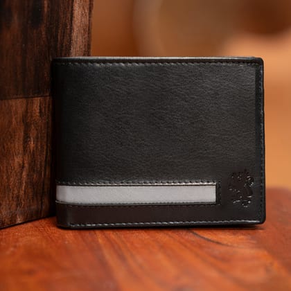 Red Tape Bifold Leather Wallet with RFID Protection for Men| Stay Organized and Secure