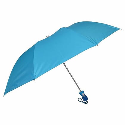 Fendo UMBRELLAS For Men/Umbrella for Women| 21 Inches 2 Fold Auto Open & Close | Umbrella for Travel | Premium Umbrella For Kids(Sky Blue/Silver)