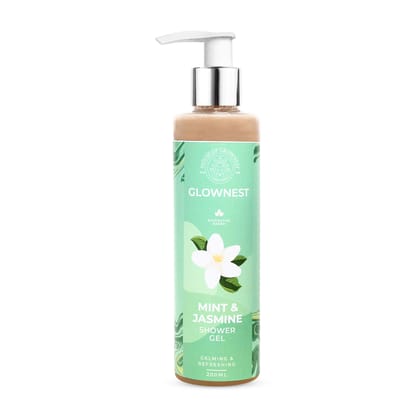 Glownest Bio Enzyme Based Mint & Jasmine Shower Gel (200ml)