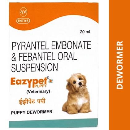 Intas Eazypet Puppy Deworming Suspension 20ml-Intas Eazypet Puppy Deworming Suspension 20ml - 20mL