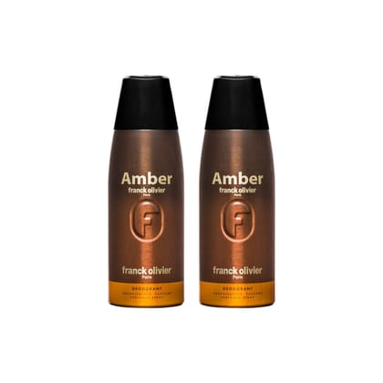 Franck Olivier Amber Deodorant Spray For Men 250ml (Pack of 2)