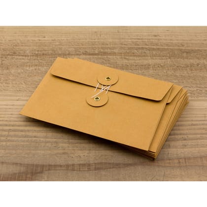 KRAFT ENVELOPE <M> Horizontal with String Orange