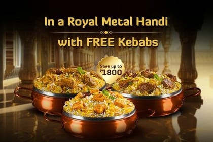 3 Nawabi Handi Mehfil with FREE Kebabs (serves 6-8)