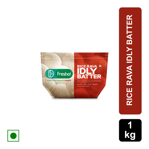 iD Fres Rice Rava Idly Batter (Mildly Salted), 1 kg Pack