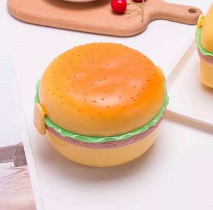 Burger Shape Lunch Box for Kids - Lunch Box for Kids-Round