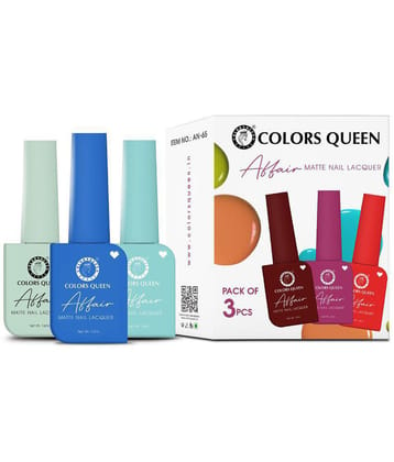 Colors Queen - Multi Nail Polish ( Pack of 3 )