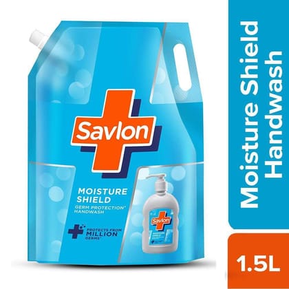 Savlon Moisture Shield Germ Protection Liquid Handwash Refill Pouch 1500ml-Savlon Moisture Shield Germ Protection Liquid Handwash Refill Pouch, 1500ml