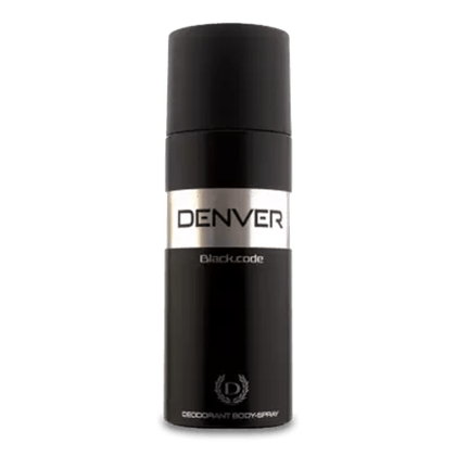 Denver Black Code Deodorant Spray, 150 ml Bottle