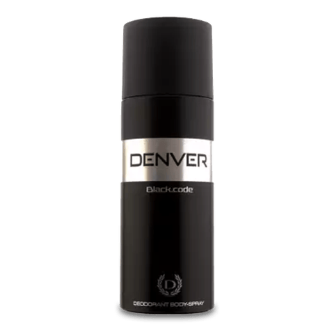 Denver Black Code Deodorant Spray, 150 ml Bottle