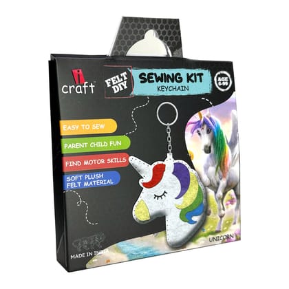 ICRAFT FELT KEYCHAIN KIT (CHOOSE OPTIONS)-UNICORN