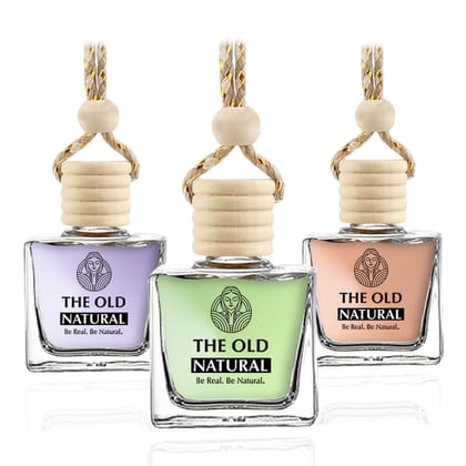 The Old Natural Car Air Freshener Combo (Expressions + Lavish Musk + Mystery), 10 ml - Pack of 3