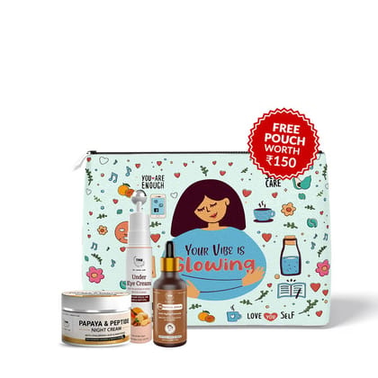 Bye-Bye Dark Circle Kit (Papaya & Peptide Night Cream, Under Eye Cream, 0.5% Retinol Serum- Anti-Ageing Formula + Get a Free Pouch)