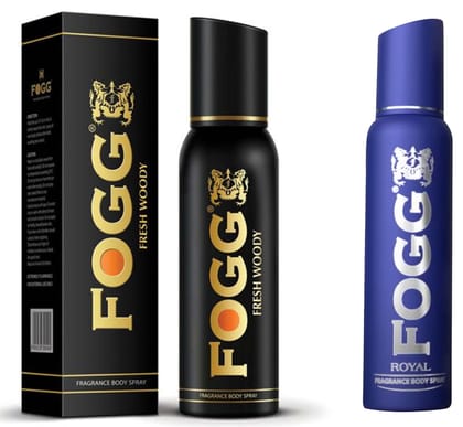 Fogg Black Series Fresh Woody, Perfume Body Spray For Men, Long Lasting & No Gas Deodorant, 120Ml