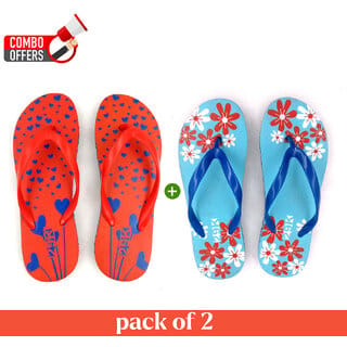 29k Pack Of 2 Stylish Comfort Super Soft, Casual Durable Anti-Skid, Light Weight Women Flip Flop