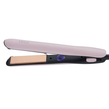 VEGA Go Glam Hair Straightener With Titanium Plates &amp; 3 Temperature Settings - Pink (VHSH-32)-1 pcs