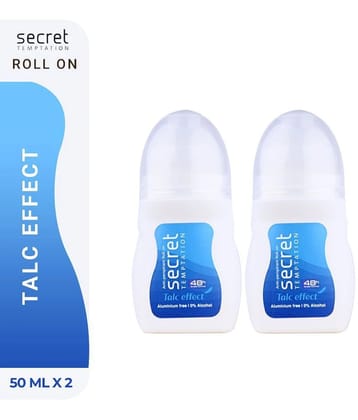 secret temptation Talc Effect Deodorant Roll-on - For Women (100 ml, Pack of 2)