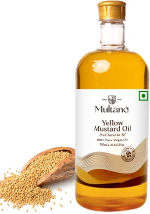 Multano Pro Cold Pressed Yellow Mustard Oil Peeli Sarnso Ka Tel for hair(1000ml)