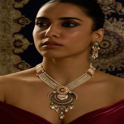 Regal Rajwadi Queen Necklace Set - JBRITINKS39