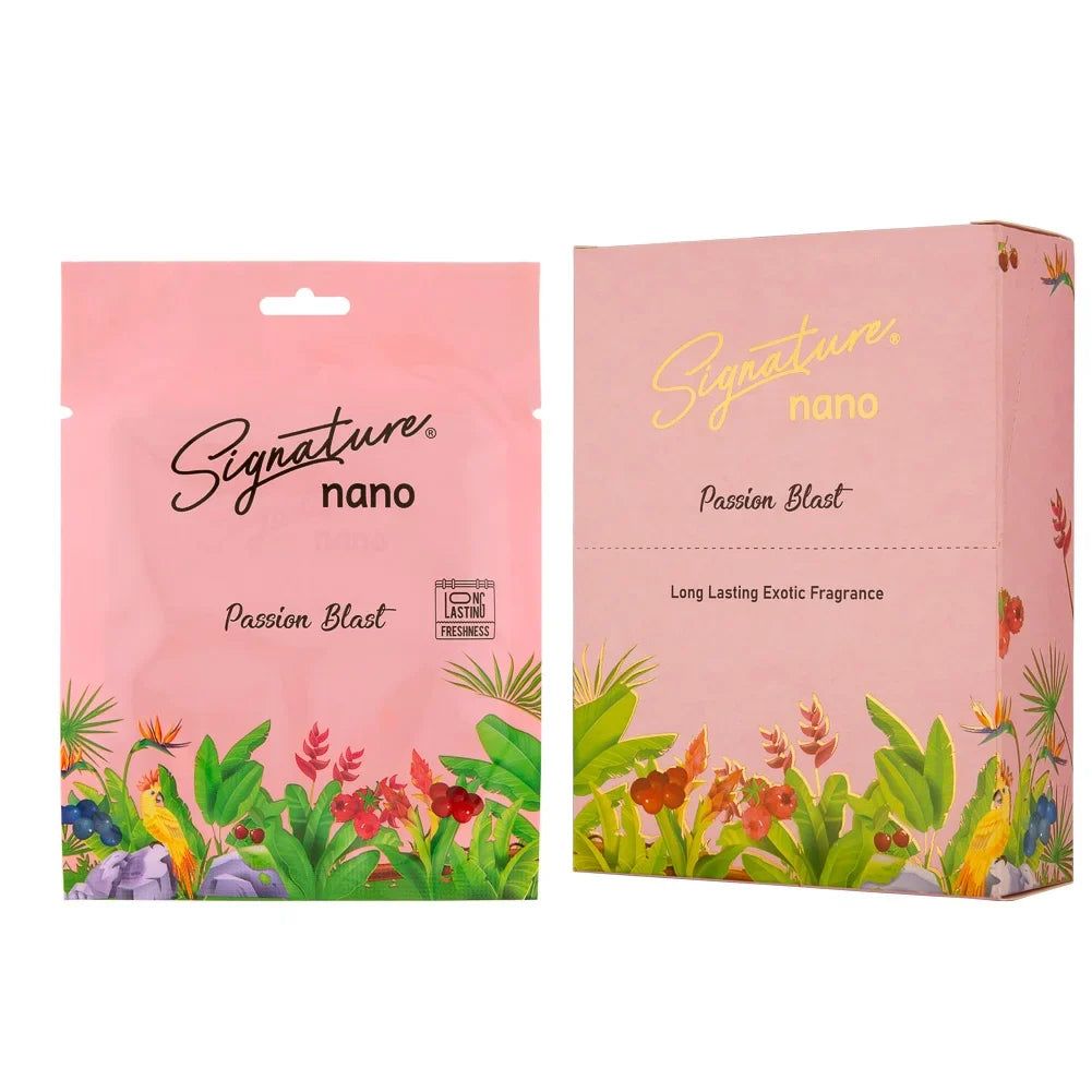 Passion Blast Nano Sachet Air Fresheners | Pack of 6 | Long Lasting Freshness | Car Perfume-Pack of 6 Sachet