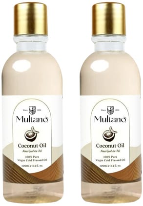 Multano Pro Cold Pressed virgin coconut oil for hair(100ml Pack of 2)