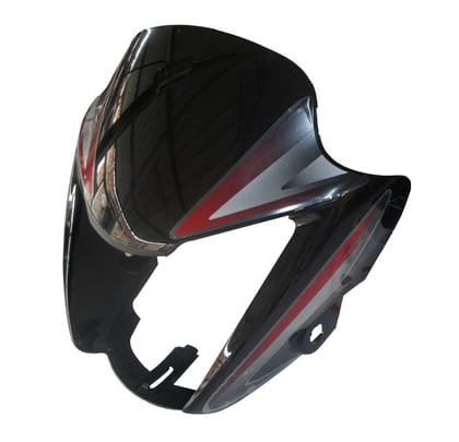 Headlight Visor Fit For Hero Splendor NXG Latest Black (Red Sticker)