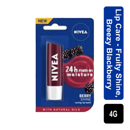 Nivea Lip Care - Fruity Shine, Breezy Blackberry, 4 gm Pack