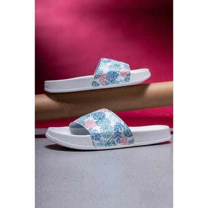 Red Tape Women's White Sliders