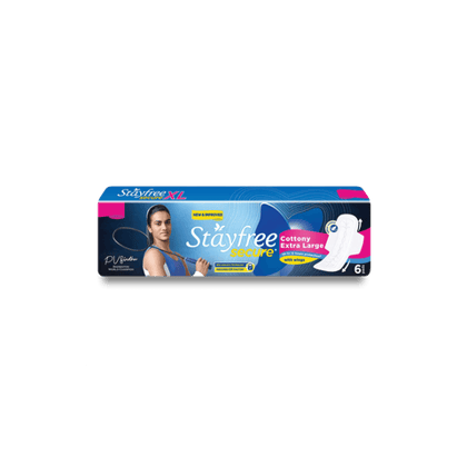 Stayfree Secure Wings - XL Pads, 6 Units Pouch